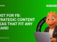Decorative header image for the blog Post for FB: Strategic Content Ideas That Fit Any Brand about Facebook post ideas.